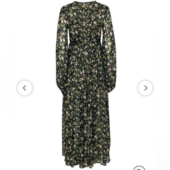 Rococo Sand - Black Floral Print High-Low Maxi Dress - Picture 3 of 7